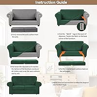 Vista 176 de WEERRW Fundas de terciopelo para sofá de 2 cojines, fundas de sofá de felpa de terciopelo de lujo de alta elasticidad, con parte inferior elástica