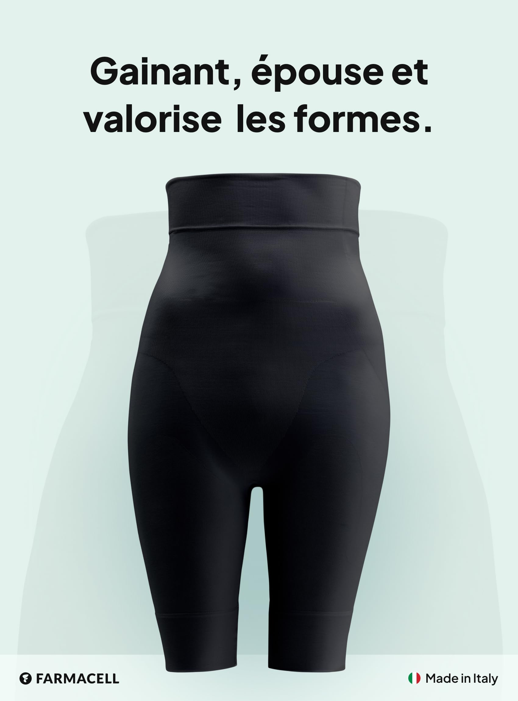 Farmacell Panty Gainant Femme Gaine Ventre Plat Push-Up, Made in Italy, 603