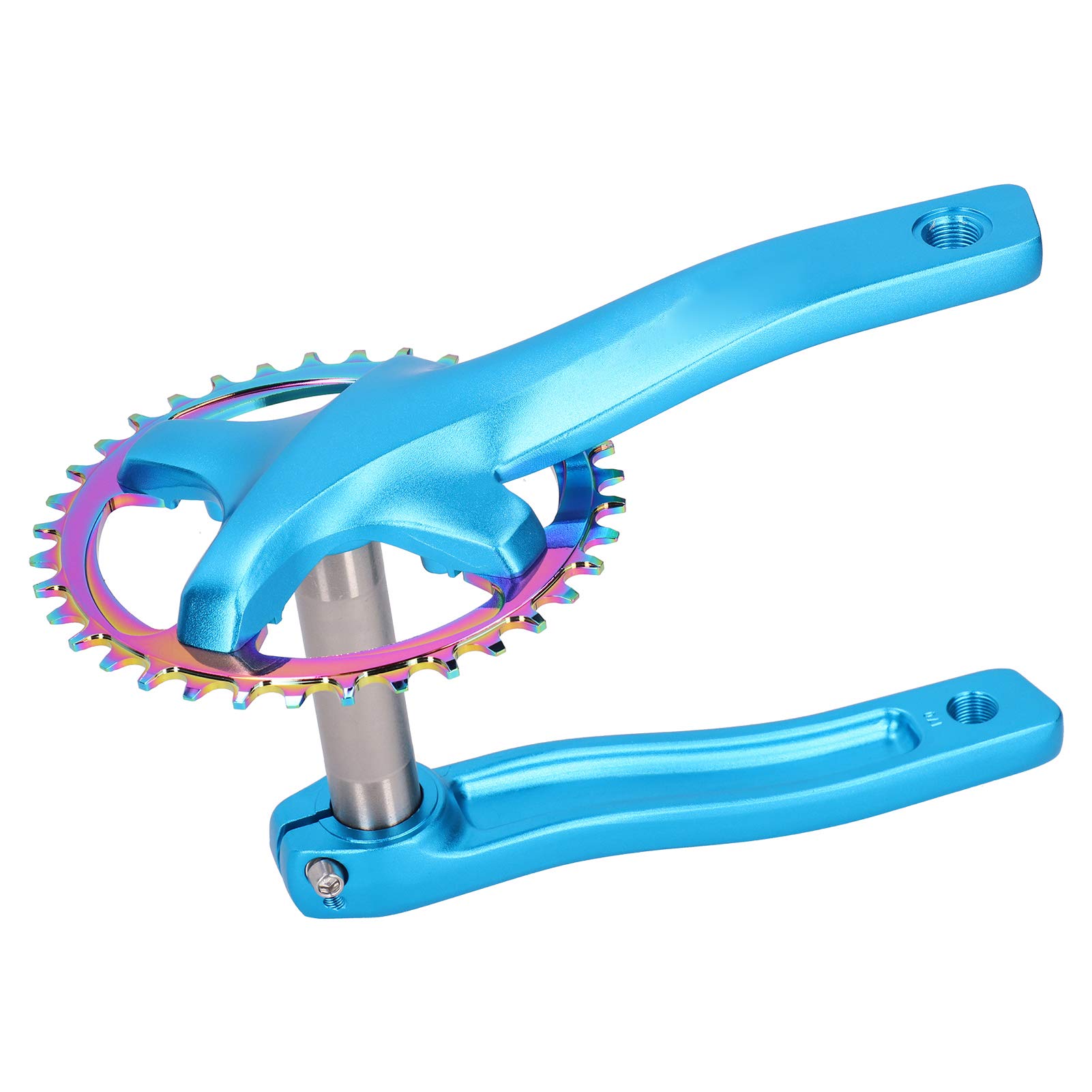 ZK-22 zestaw korbowy do roweru ze stopu aluminium, zintegrowane akcesoria z korbą Single-Speed, 36 zębów, do rowerów (niebieski)