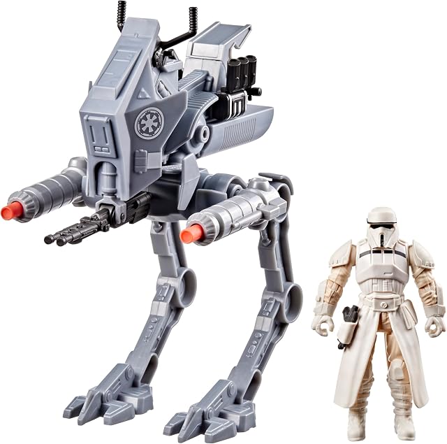 Star Wars ActionVerse AT-RT & Résistant impérial AT-RT Conducteur, figure d'action & Véhicule, Star Wars: Les Mandaloriens & Jouets Grogu pour les garçons & Filles Âge 4+