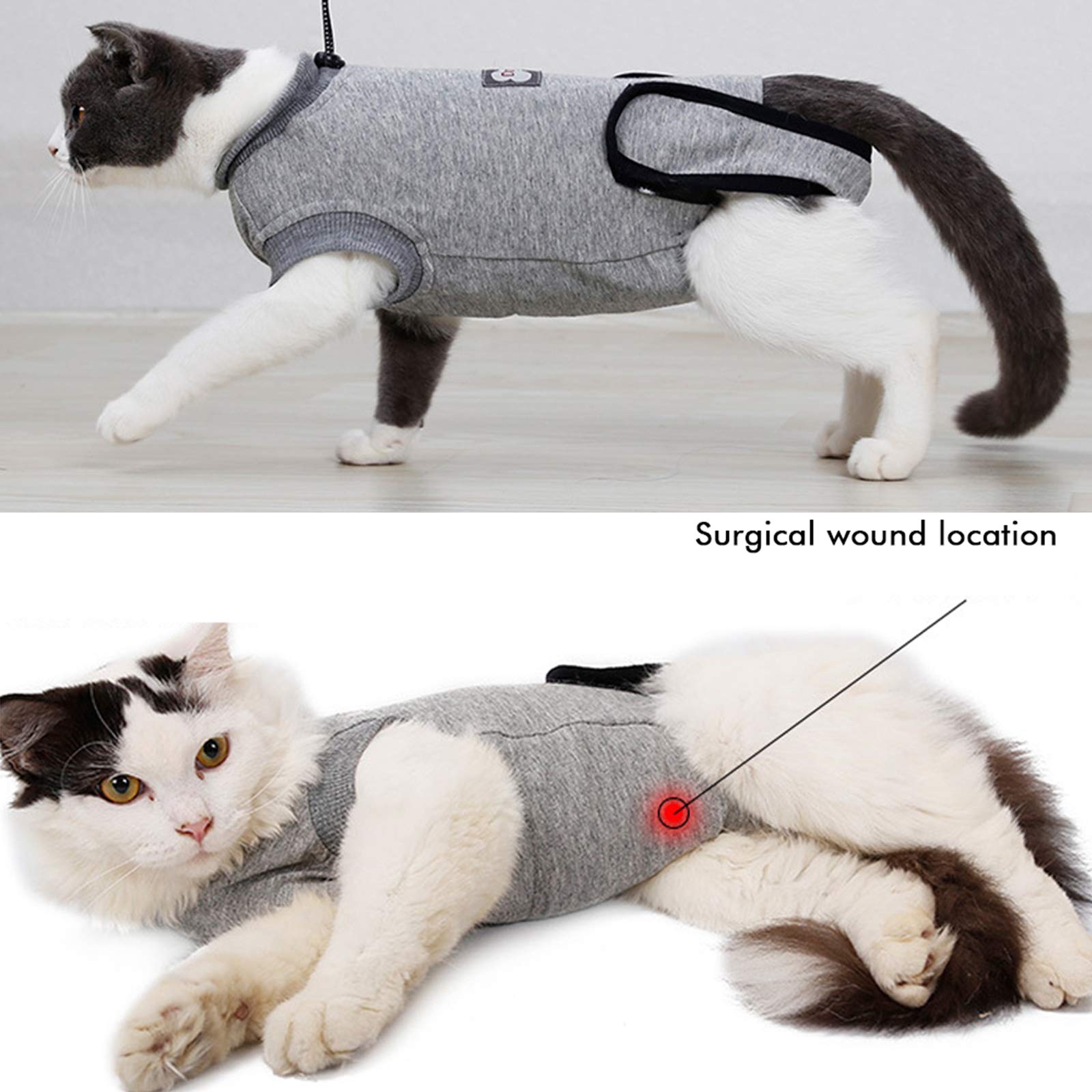 Tuta Da Recupero Professionale Per Gatti Per Ferite Addominali O Malattie Della Pelle, Abbigliamento Domestico Per Animali Domestici Colletto Elettronico Gilet Alternativo Per Gatti Per Cuccioli