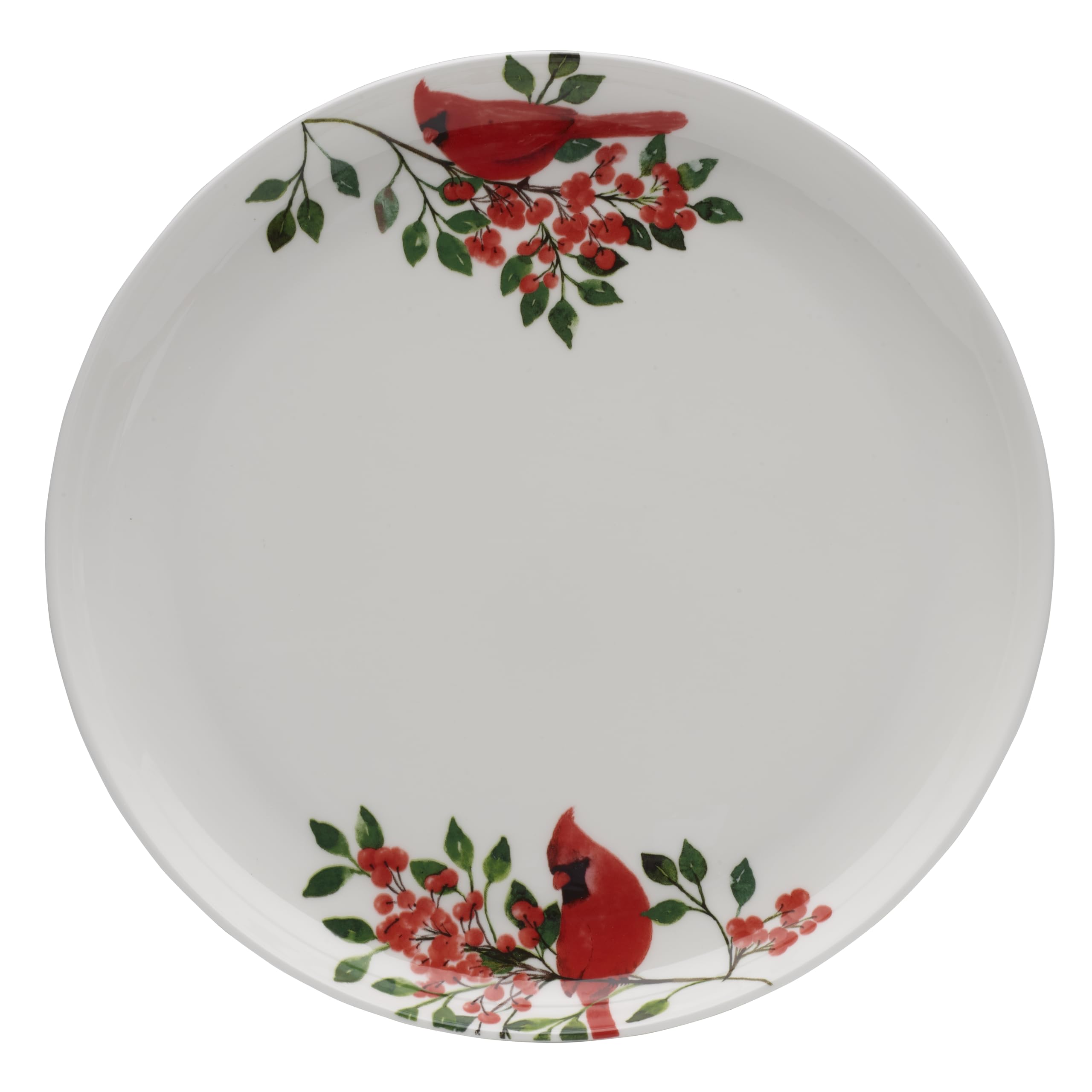Mikasa Cardinal Leaves Holiday Bone China - Vajilla ligera resistente a las astillas, servicio para 4 personas