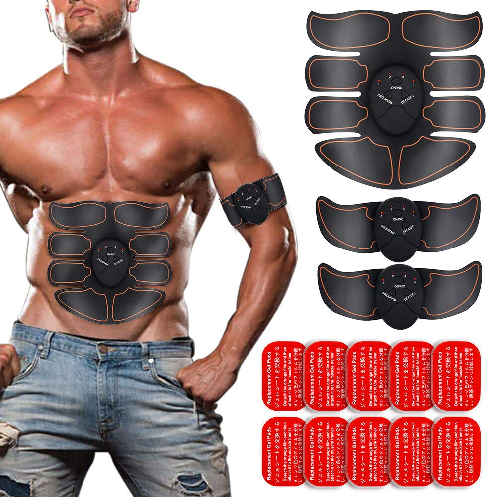KISSLIFE ABS Muscle Toner 6 Modes 10 Levels, Portable Wireless AB Toning Belt for Women Men, Upgrade Core Strength & Abdominal Trainers for Abdomen Arm Leg Home Office, Professional AB Trainer