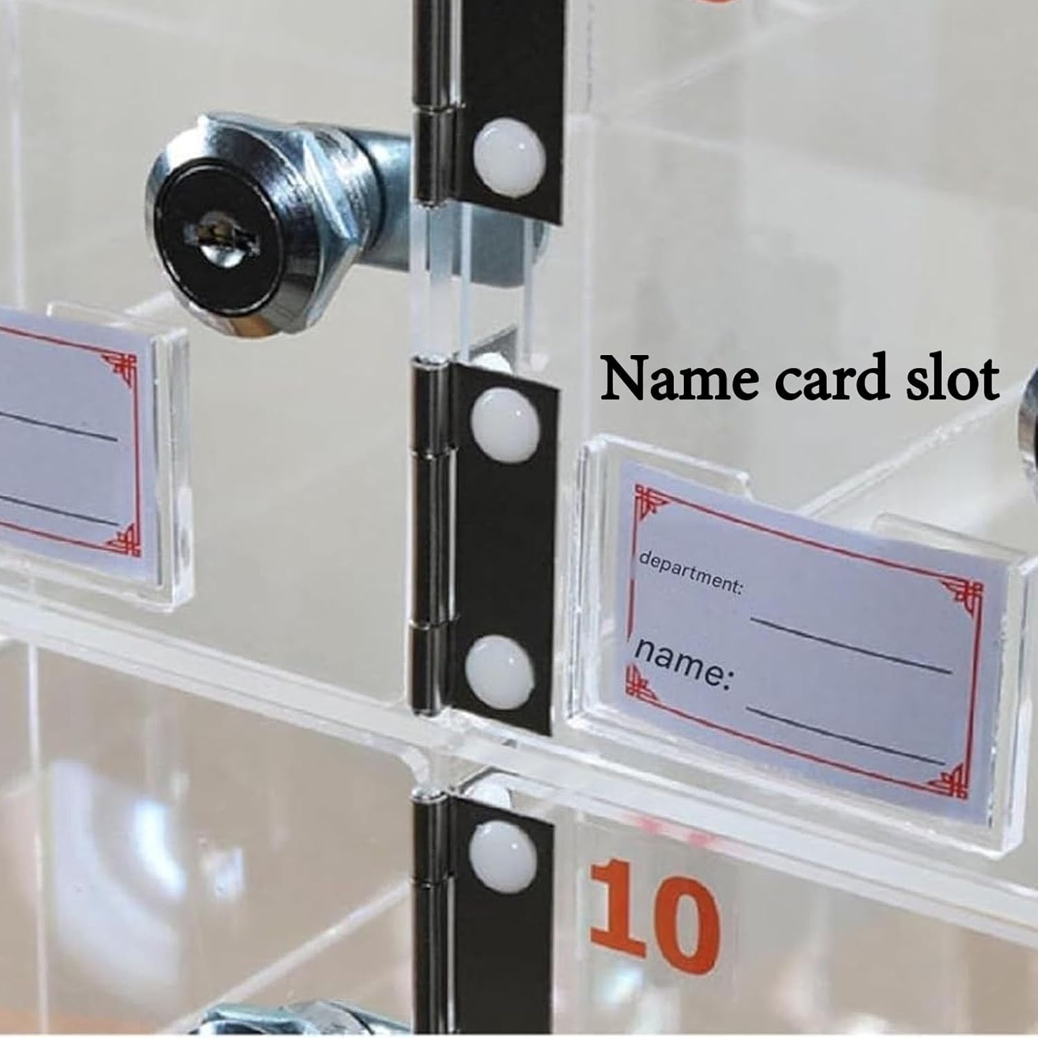 JKGHK Slots Cell Phone Locker Box, Wall-Mounted Cell Phones Lock Box with Keys, Acrylic Clear Phone Storage Locker with Doors, for School, Office, Classroom, Factory(12Grids)