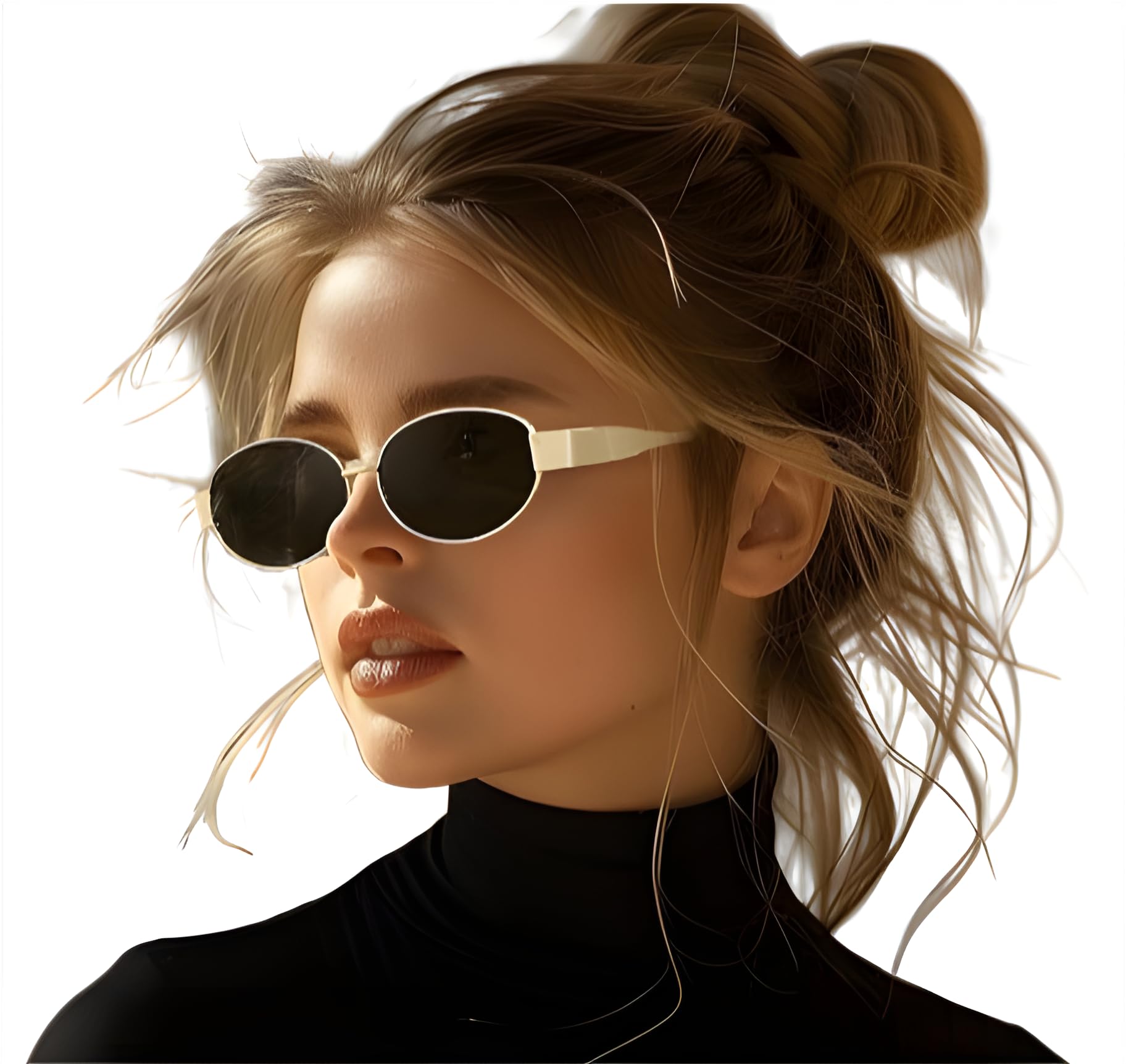 Retro Oval Sunglasses for Men & Women UV400 Protection Trendy Sun Glasses Classic Shades-image-35