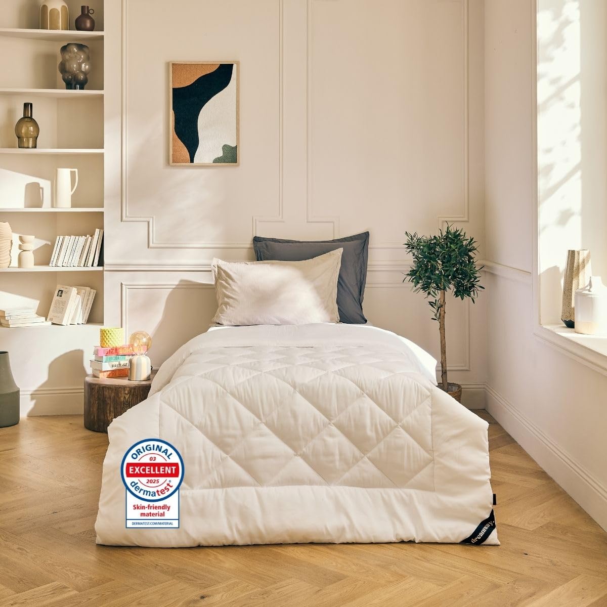 DREAMWAY Piumino Estivo Letto Singolo - Piumone Leggero 155x220 cm, Trapunta Sottile 155 x 220 in Microfibra Sintetica- Lavabile a 60°C