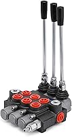 VEVOR 3 Spool 11 GPM Hydraulic Directional Control Valve Double Acting for Tractors Loaders - Durable Cast Iron