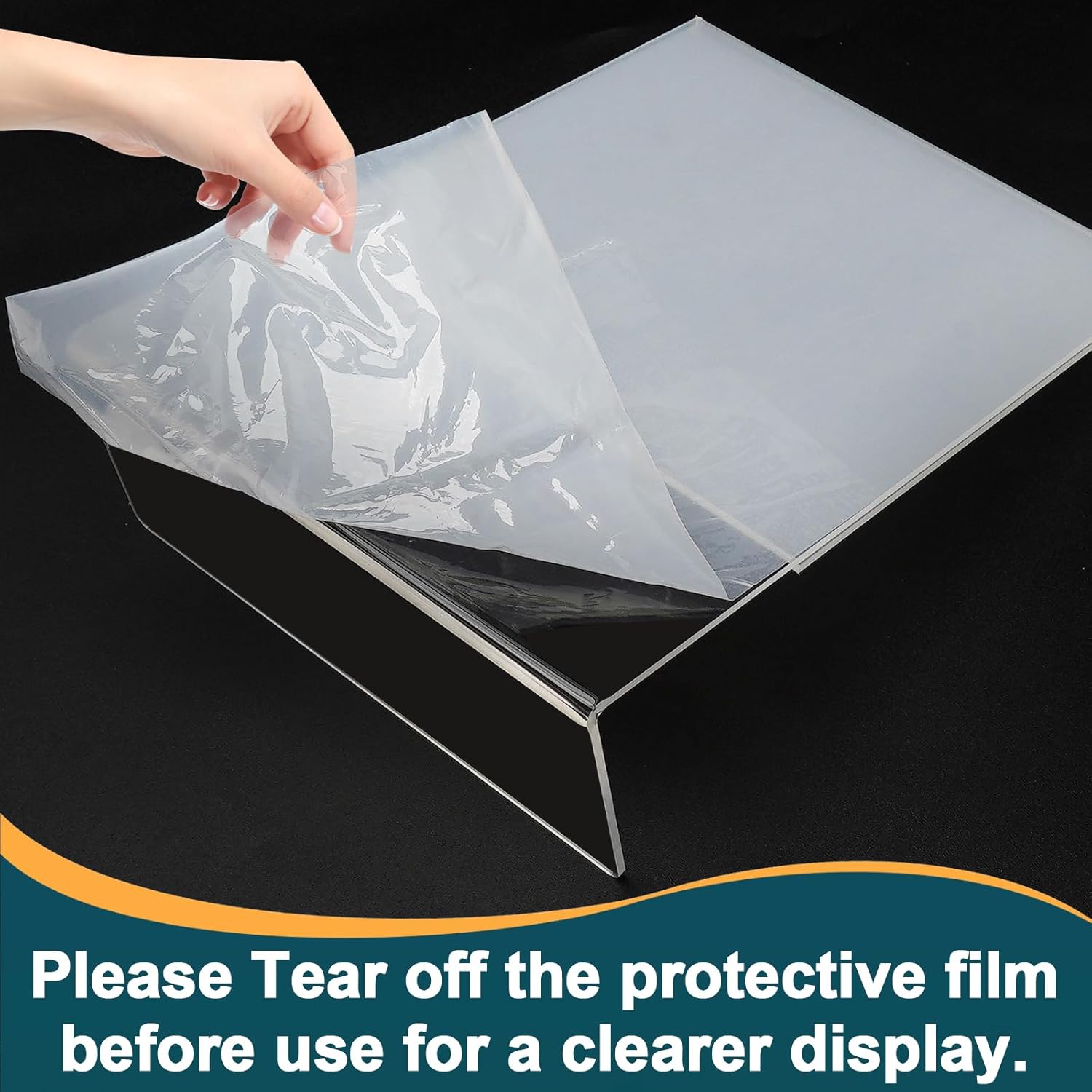 14 Pack Acrylic Sign Holder 8.5x11 Inches, Clear Tabletop Plastic Paper Display Stand, L-Shape Vertical Menu Holder Stand, Photo Picture Frame Flyer Display Stand for Restaurants, Store,Office Desktop - Image 5