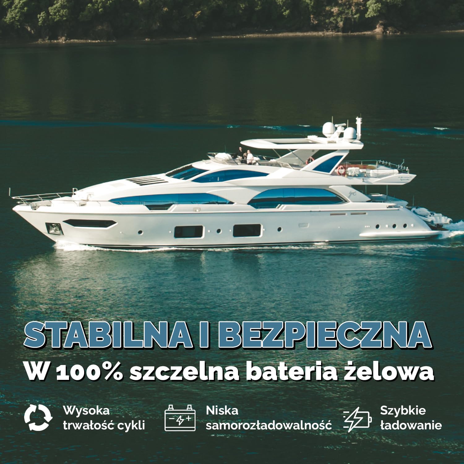 Electronicx GEL Akumulator Zasilający 12V 110Ah / 110 Ah Marine Edition – Technologia GEL, 315x175x190 mm, Biegun dodatni po prawej stronie, Deep Cycle – do łodzi, instalacji solarnych,vanów