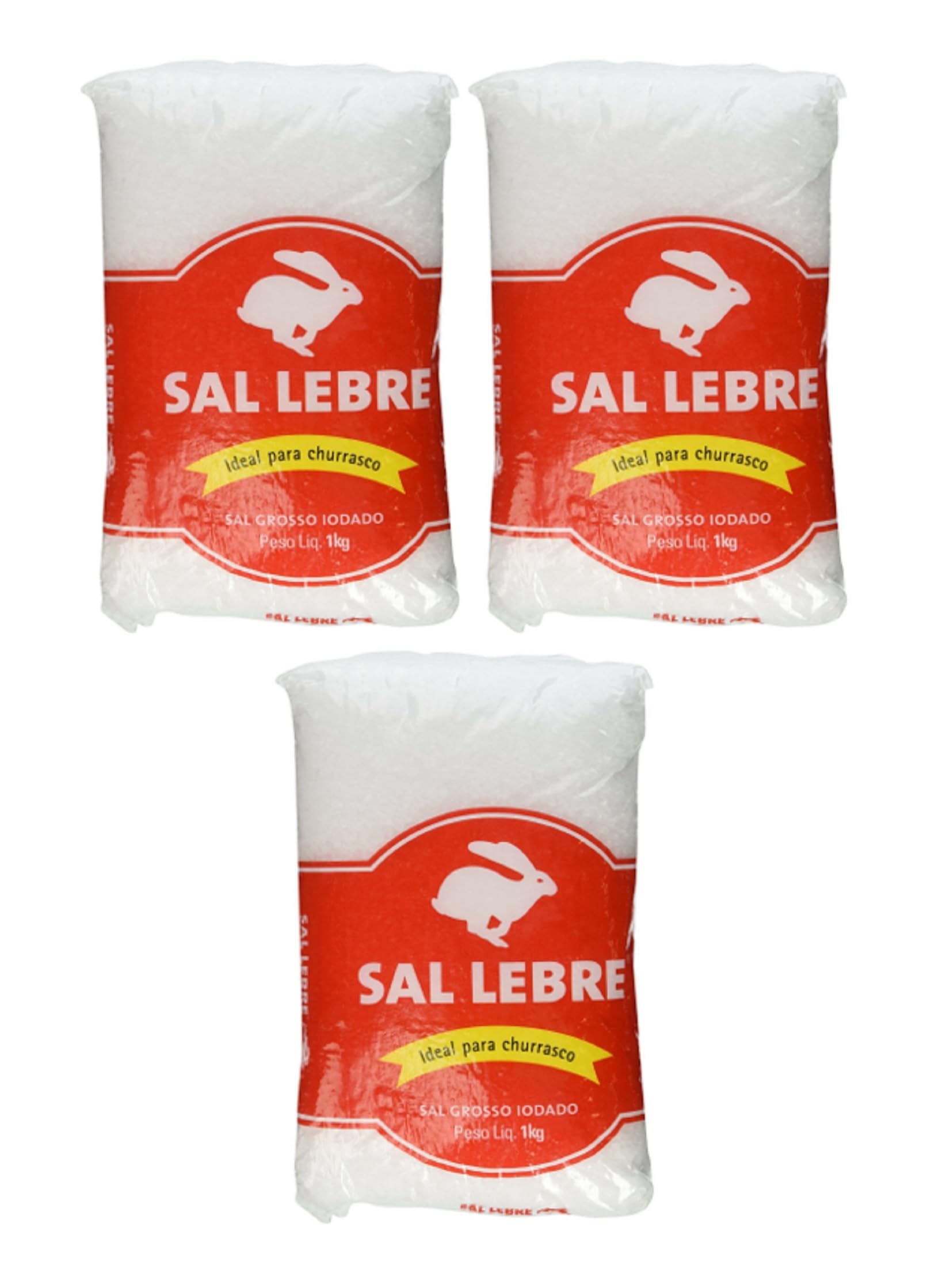 Lebre Barbecue Salt 35.27 Oz | Sal para Churrasco 1kg (PACK OF 03)