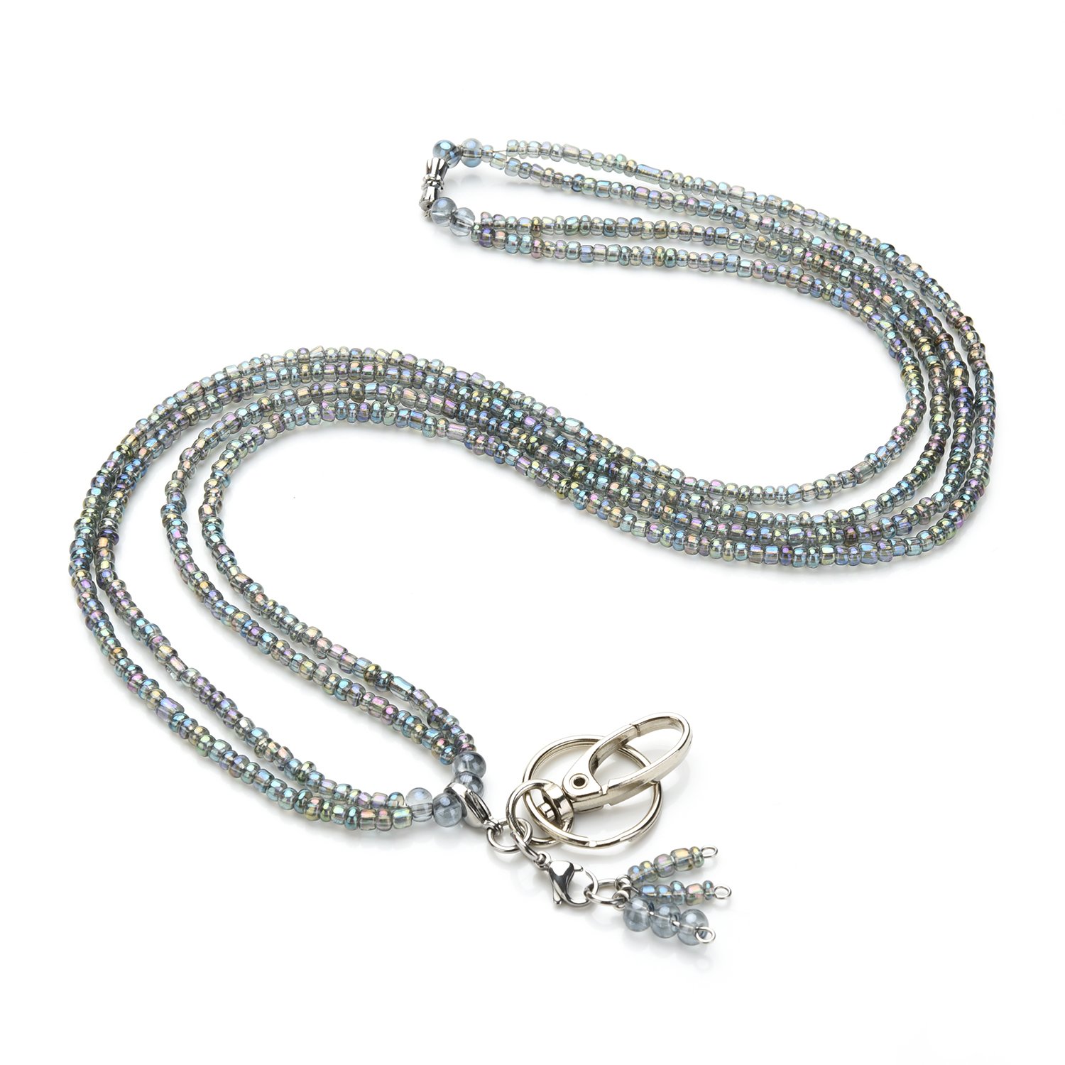 LUXIANDA Moonstone Women's practical Lanyard for Nurse,Teacher and OL,For Keys, Badge holder,Women's Chain ID Badge Holder Necklace