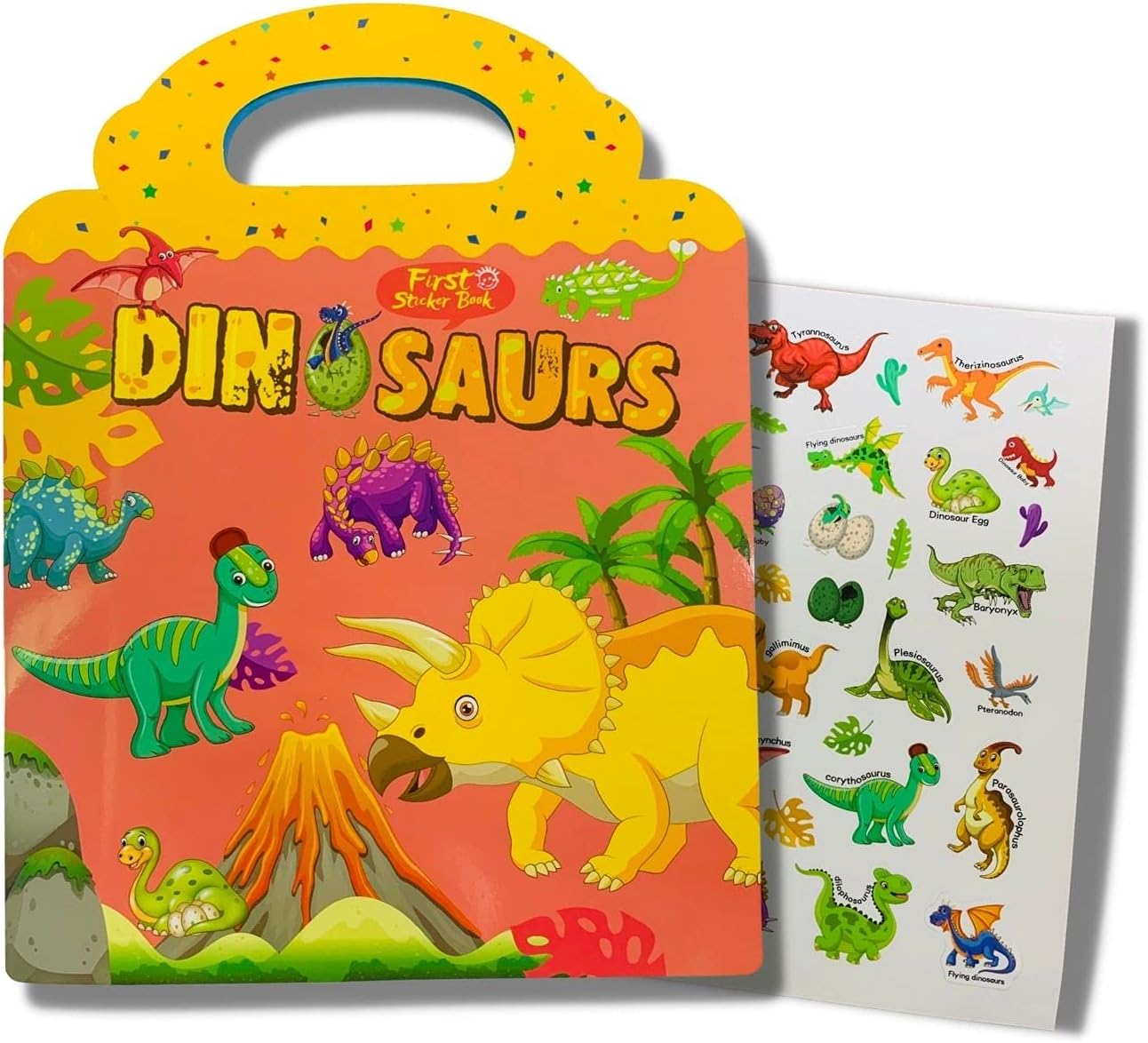 Reusable Sticker Books,Dinosaurs Sticker Toys for Kids Age