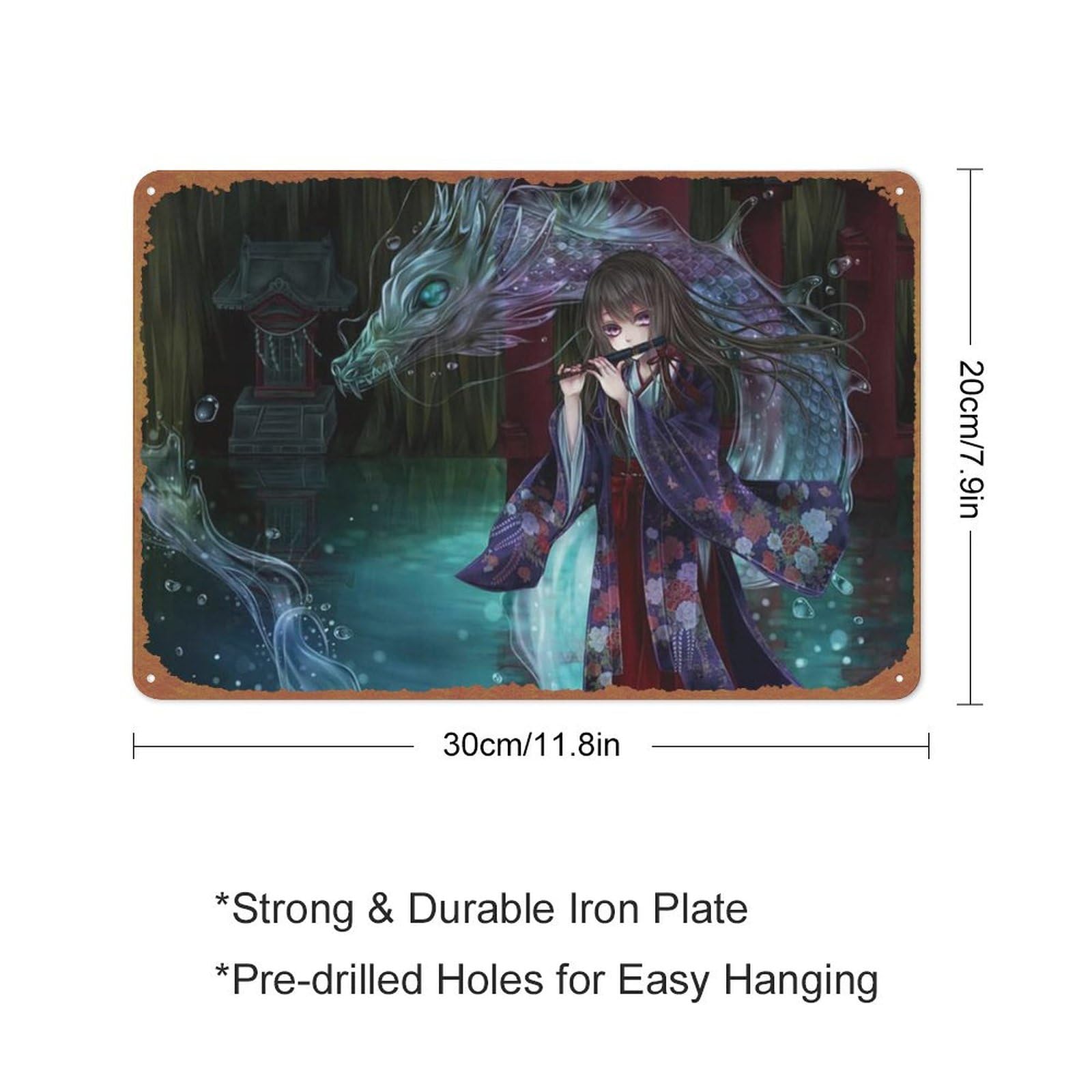 Yoshi Anime Metall-Poster - Retro Wanddekoration 30x20cm Für Bar & Zimmer