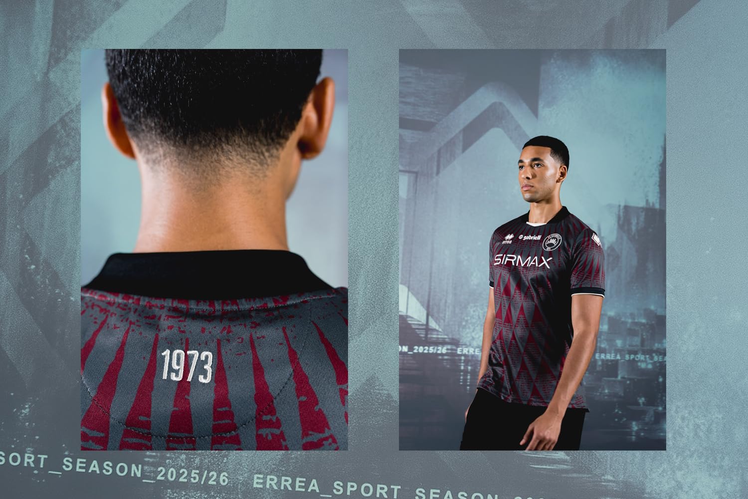 Maglia Calcio Uomo Special Edition 2025/26, Quarta Maglia Calcio Personalizzabile, Ufficiale Errea Uomo x Cittadella Calcio, Color Grigio, Edizione Speciale da Collezione