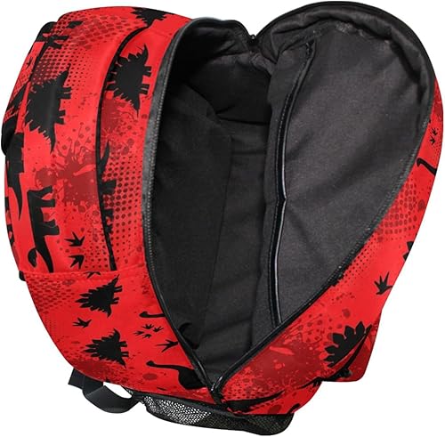 Miniatura 3 de Mochilas para niños y estudiantes, Dinosaurios rojos, Computadora portátil