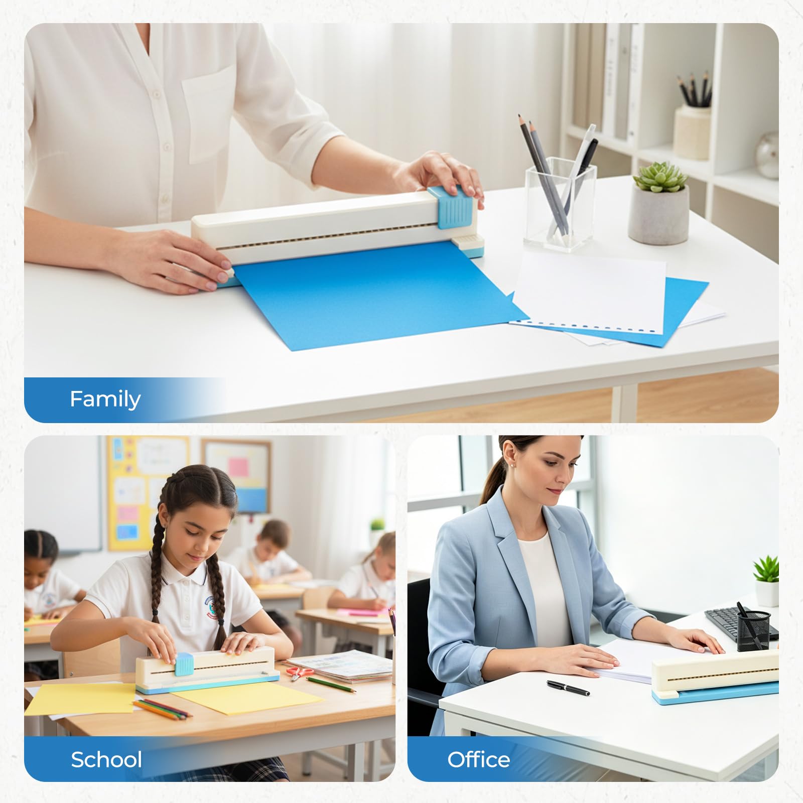 Bindegerät mit 30 Löchern, Manuelles Locher mit 6 Transparenten Bindespiralen Bindemaschine Spiralbindung Stanzt bis zu 3 Blatt für A4 A5 A6 A7 für DIY‑Planner Alben und Notizbücher