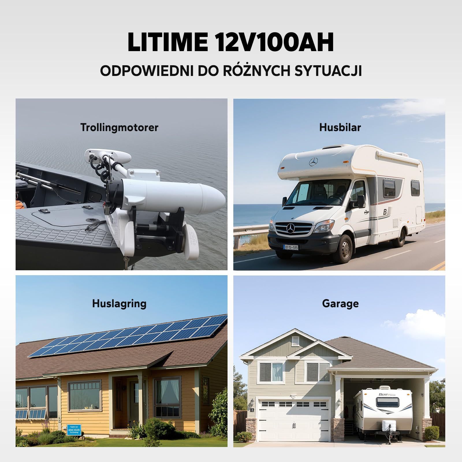 LiTime 12V 100Ah Bluetooth Plus LiFePO4 akumulator, 5P5S, 31 zestawów akumulatorów lifepo4 o głębokim cyklu, idealny do łodzi, kamperów i użytku domowego