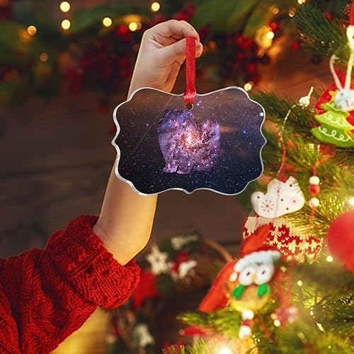Miniatura 2 de Adorno navideño de cielo estrellado para perro, Chow Chow, novedoso, acrílico, adornos de Navidad, acuarela, galaxia, perro, cachorro, adorno de