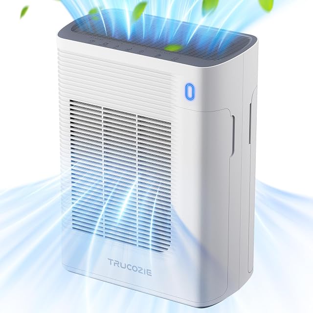 Trucozie T356 Air Purifier for Home Large Room Bedroom Up to 1937 Ft in 1 Hr With Double-sided