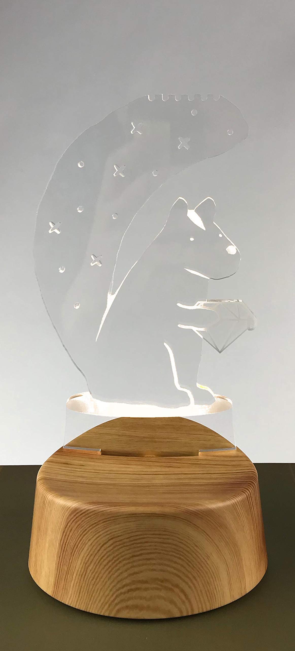 ????? Toyo CASE ACRYSTA Acrylic LED Night Light Bedside Lamp for Accessories Stand Squirrel