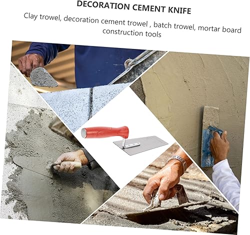 Miniatura 9 de VILLCASE Margin Construction - Yeso de plástico para mampostería con acabado cortador de masilla pala mango de agarre suave cemento para paneles de