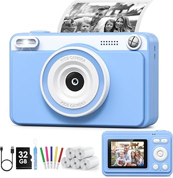 GREENKINDER Kids Camera Instant Print 2.4 Screen, 1080P Digital Camera Toy