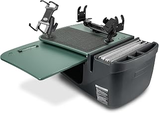 AutoExec GripMaster Car Desk for Your Vehicle Workstation and Mobile Office, Lake Breeze, with Phone Mount, Printer Stand and Tablet Mount