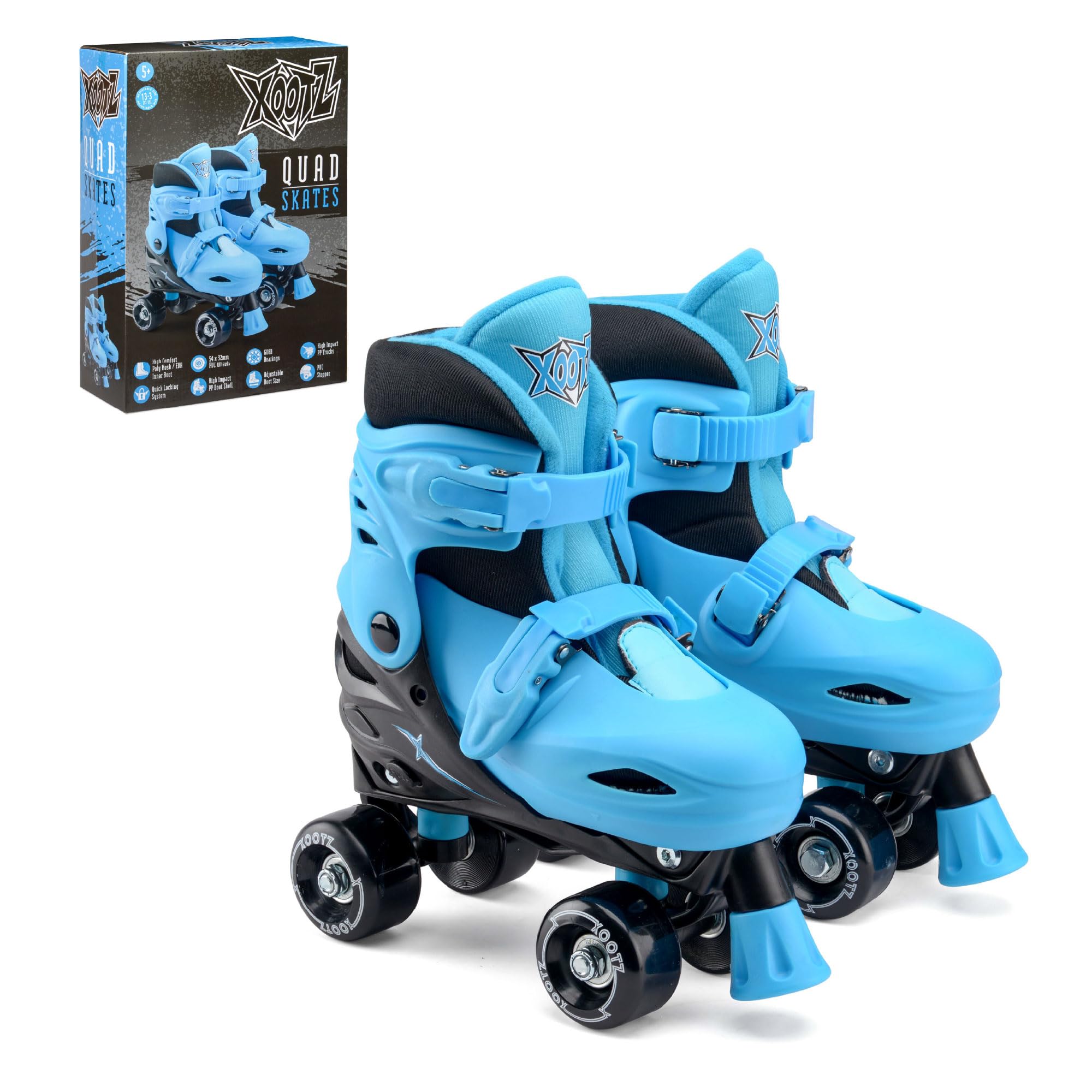Xootz Kids Quad Skates, Beginner Adjustable Roller Skates