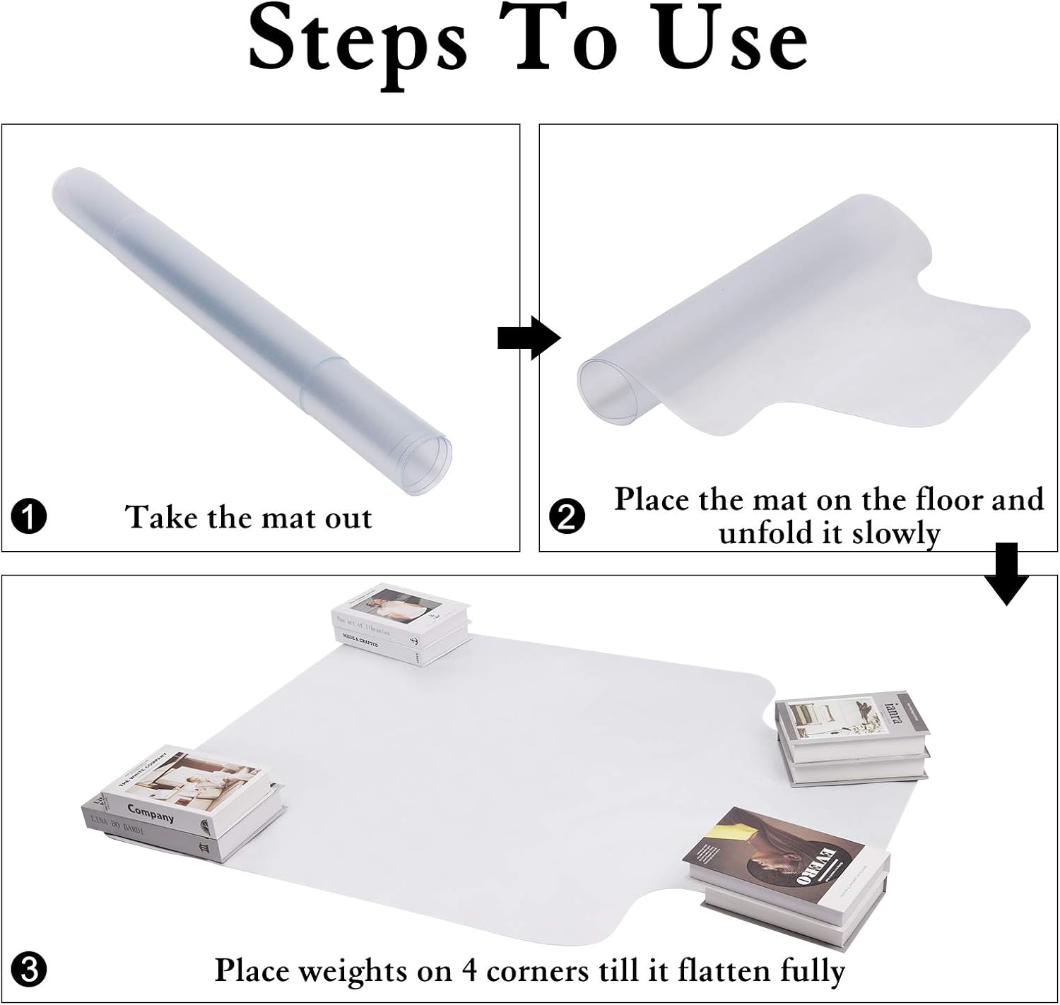 Office Chair Mat for Hardwood Floor - 36 x 48 inches Transparent Floor Mat for Computer Desk, Easy to Clean and Flat Without Curling (36" X 48" with Lip) : Everything Else