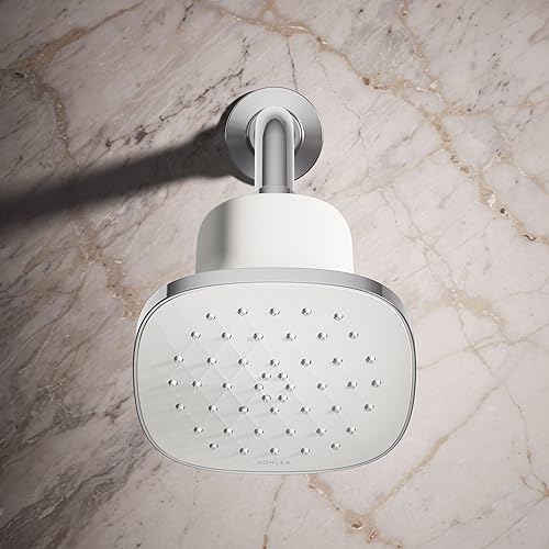 Miniatura 5 de Kohler 37722-G-CP Cinq Cabezal de ducha cuadrado con filtro de una sola función, 1.75 gpm, cromo pulido