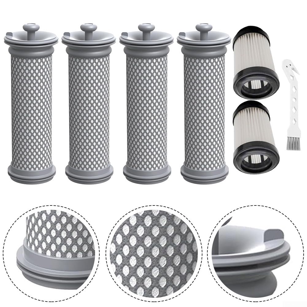 Kit de filtres pour aspirateur sans fil Tineco Pure-ONE S15, S15 Essentials, S15 Pet, S15 Pet EX, 2 pré-filtres, 4 post-filtres, 1 brosse de nettoyage