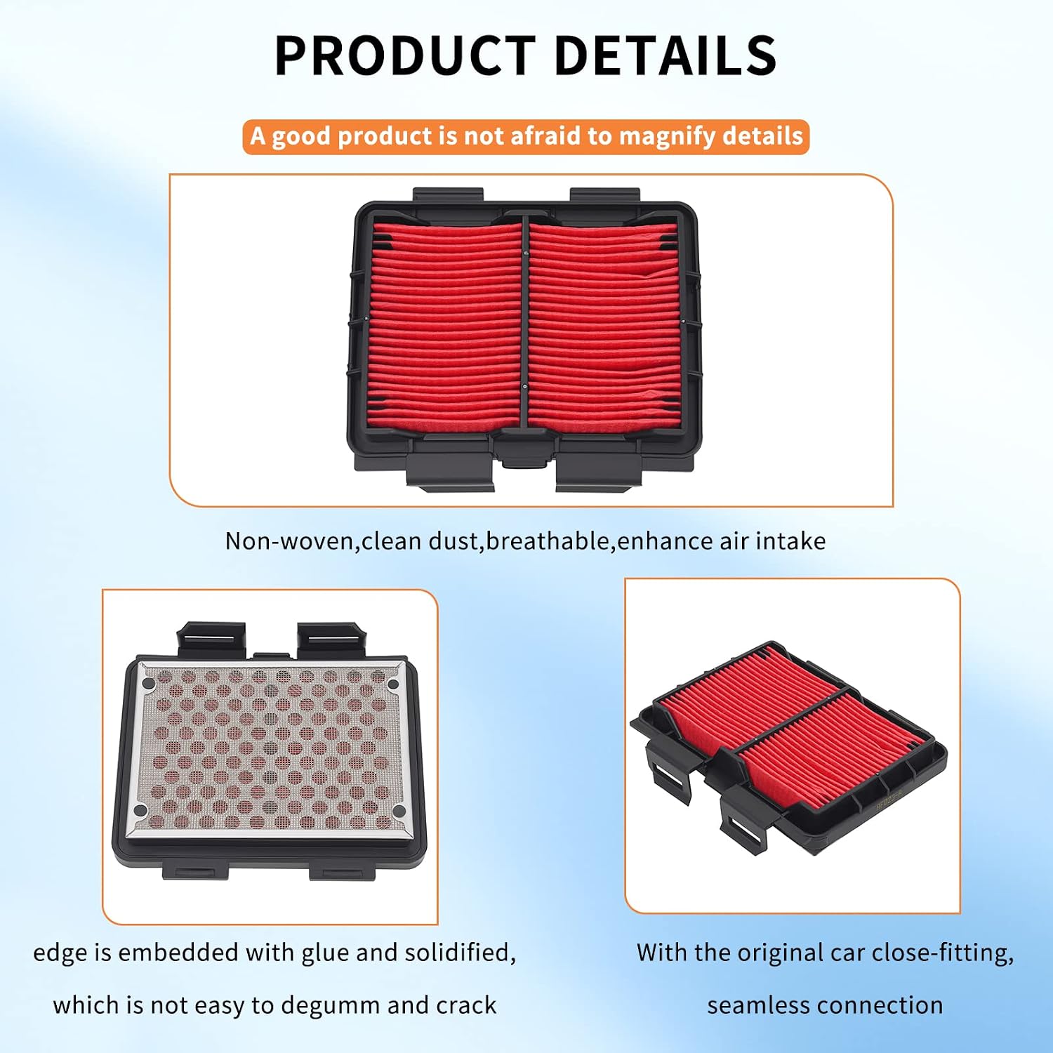 AHL Air Filter Compatible with Honda CRF250L CRF250 L 2013-2016,17220-KZZ-900 17220-KZZ-J00