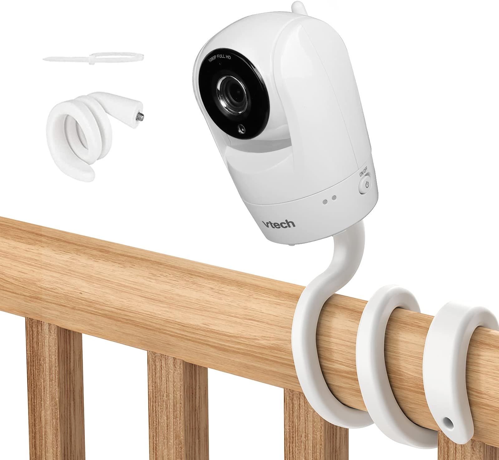 UIQELYS Flexible Wall Mount for Arlo Essential/HD/GO/Light/Pro, Reolin/EufyCam/Owlet/Wyze Cam/Vtech Bady Monitor, Cameras with Standard 1/4 Screw Ports (1Pack)