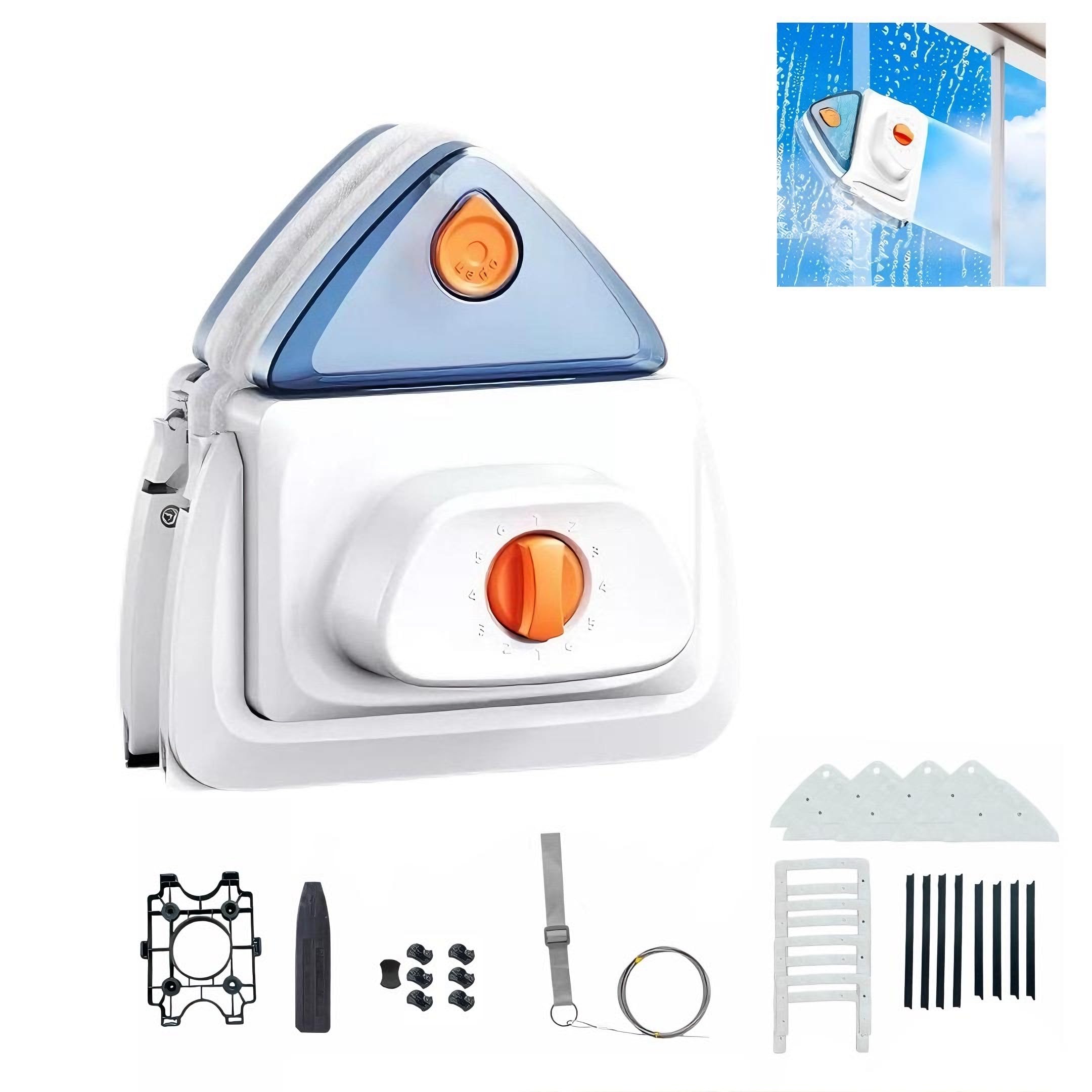 Hooha Doppelseitiger Fensterabzieher Putzen Haus/Hotel/Büro Komplettset&Fish Tank&Terrarium Glas 8-40mm Einstellbare Magnet für Glasreiniger Set Einfache Schnelle Reinigung