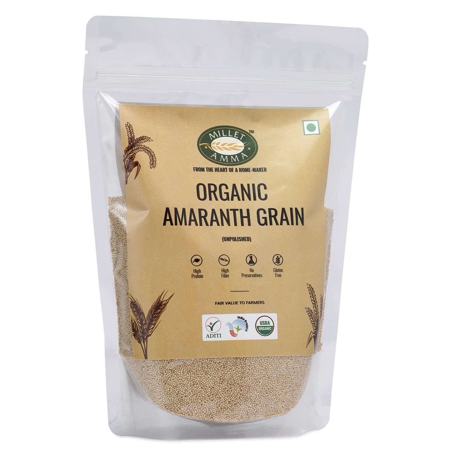 Millet Amma Organic Amaranth Grain 1kg | Unpolished, High in Protein & Fibre - Gluten Free & Vegan - Image 6 thumbnail
