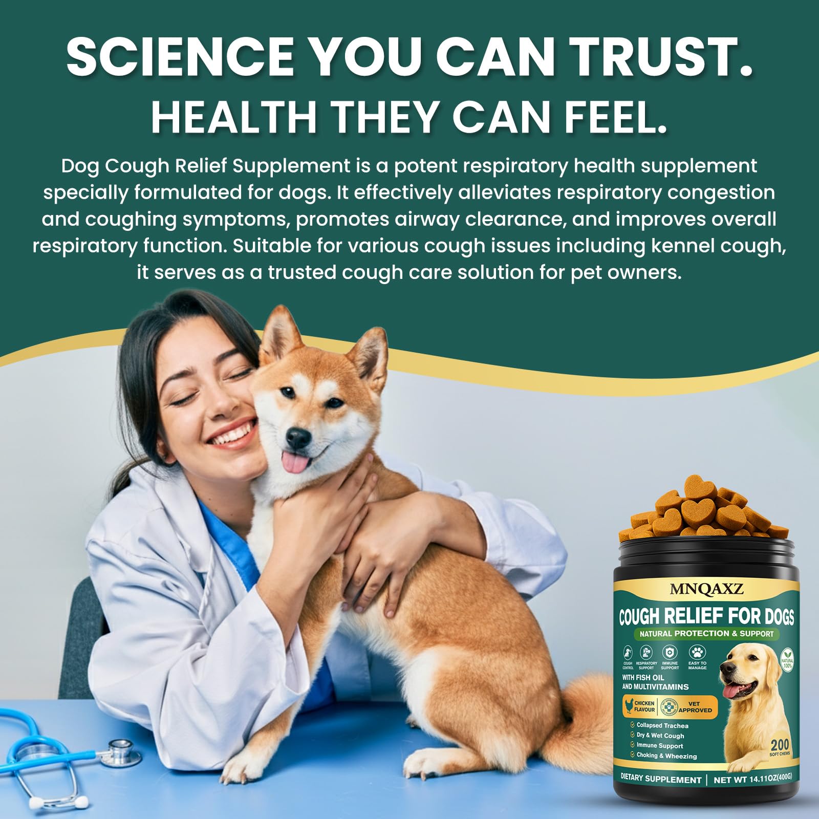 Dog Cough Relief Chews for Cough & Breathing Discomfort, Safe Treats — Amazon image 7