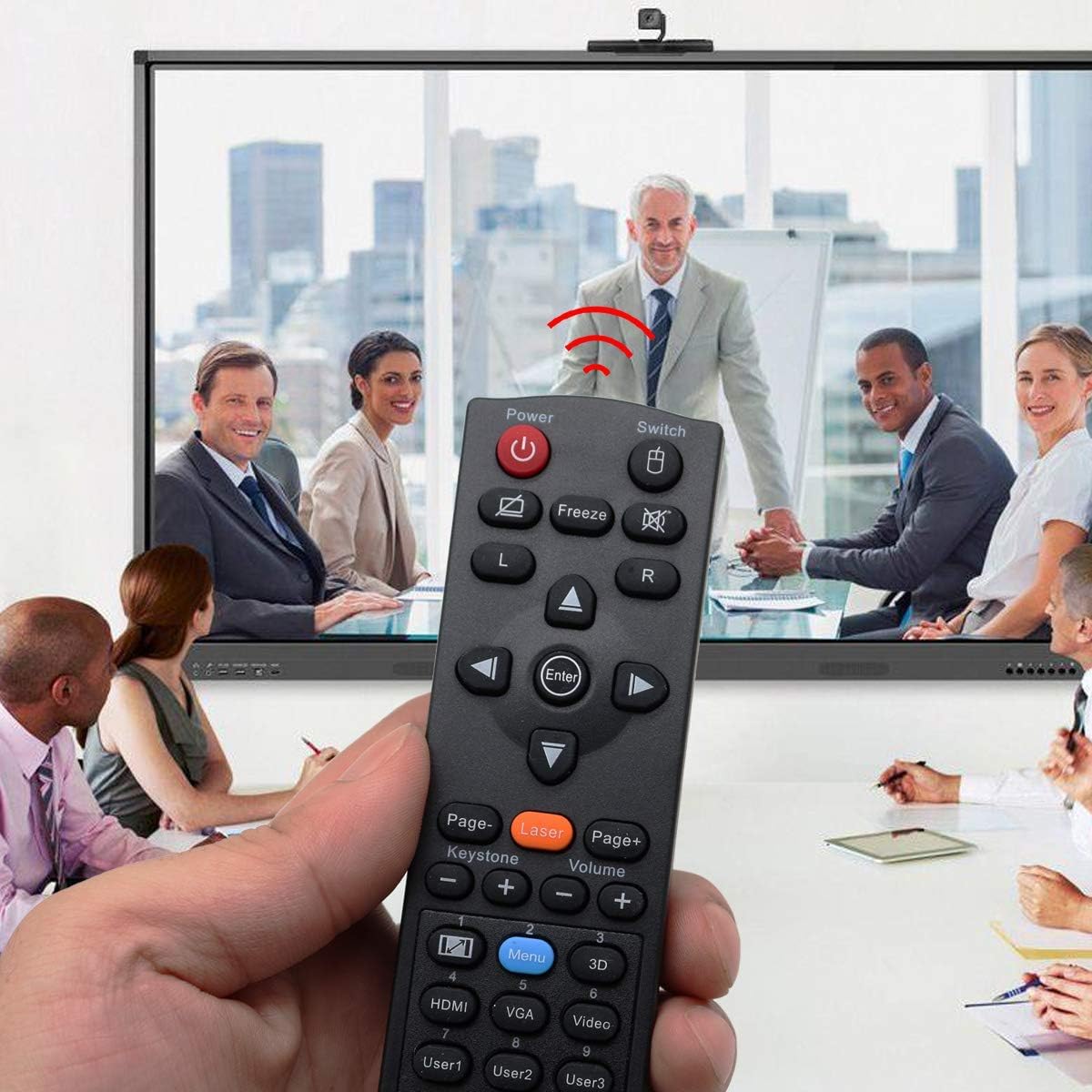 Mando a Distancia para Optoma Proyector H183X W331 W341 W345 W351 W355 W400 W402 W416 WU416 W316ST W320UST X345 X350 X351 X355 X400 X402 X416 X460 X461 EH331 EH334 EH335 EH336 EH341 EH416