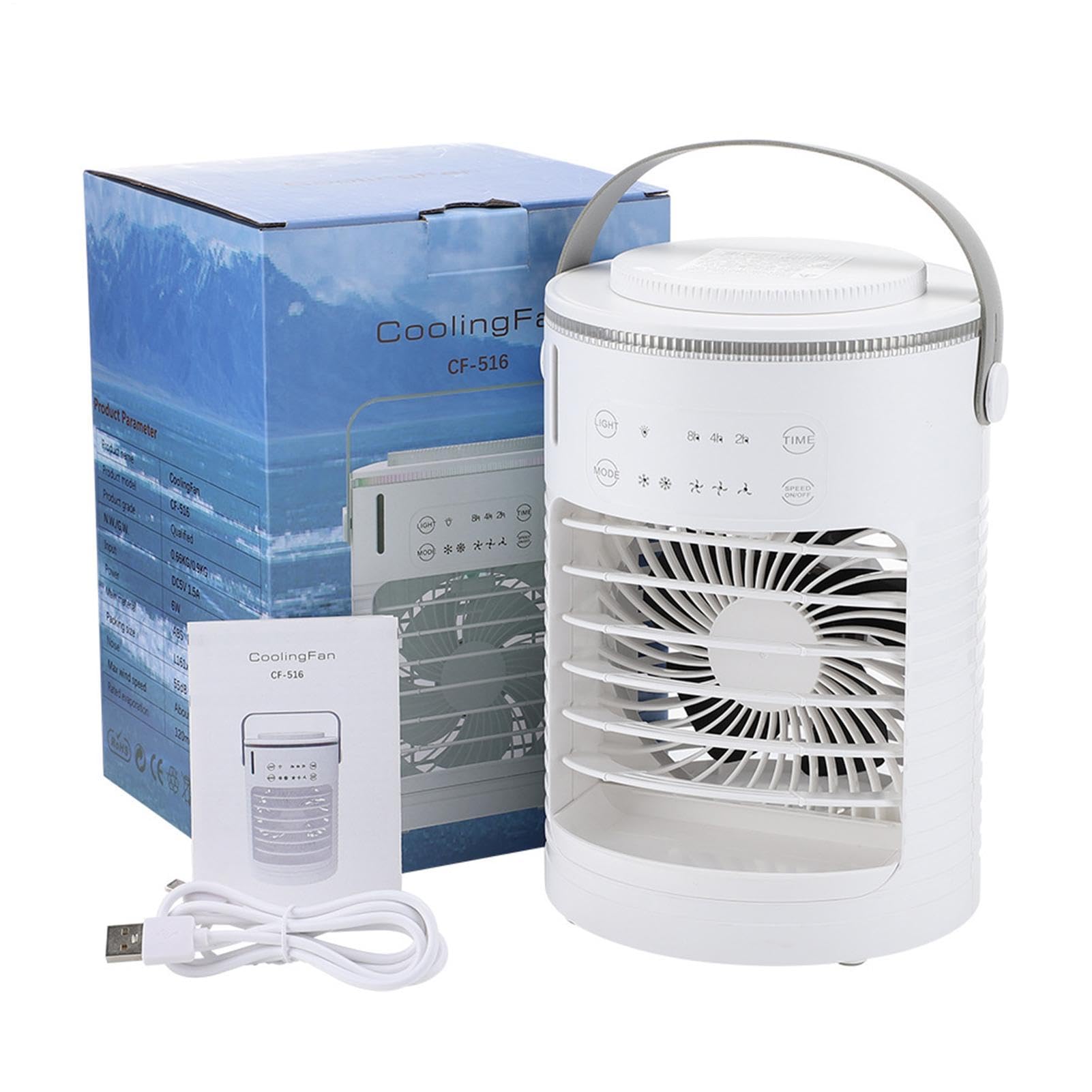 Ventilador Portátil Con Nebulizador 3 Velocidades Desmontable Portátil