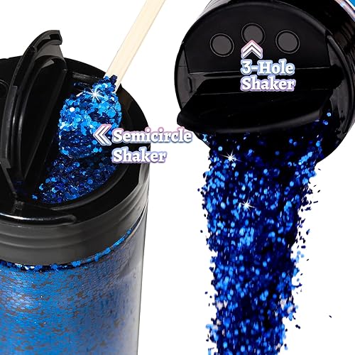 Miniatura 104 de LEOBRO Brillantina rosa, 5.29 onzas, purpurina gruesa rosa intenso para manualidades, resina, cuerpo de uñas, decoración de fiestas de vacaciones