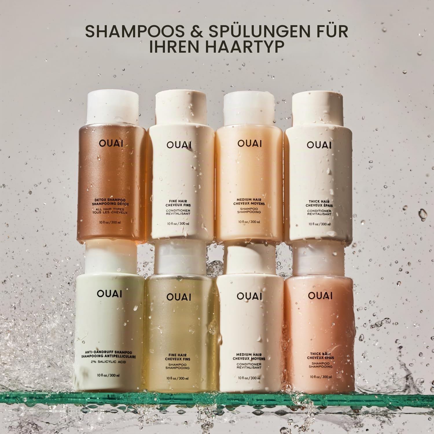 OUAI Mittelgroßes Shampoo-Nachfüllpack – feuchtigkeitsspendendes Shampoo mit Kokosöl, Babassu, Kumquat-Extrakt und Keratin – stärkt, nährt und verleiht Glanz – Parabene, Phthalat- und sulfatfreie