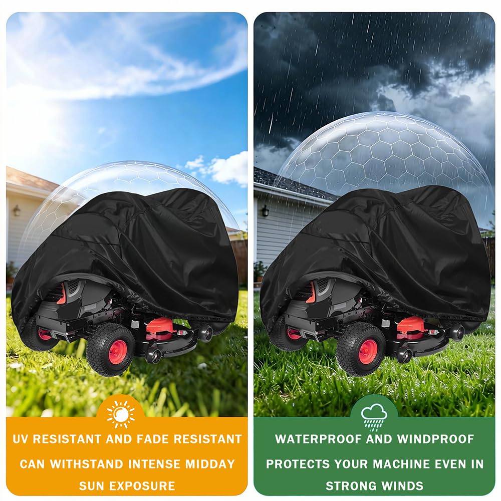 Cubierta para Cortacésped de Equitación Exterior para Simplicity ZT3000 2020 – 2026, Impermeable Funda para Tractor Cortacsped, Prueba de Polvo Cubierta del Tractor de Jardín