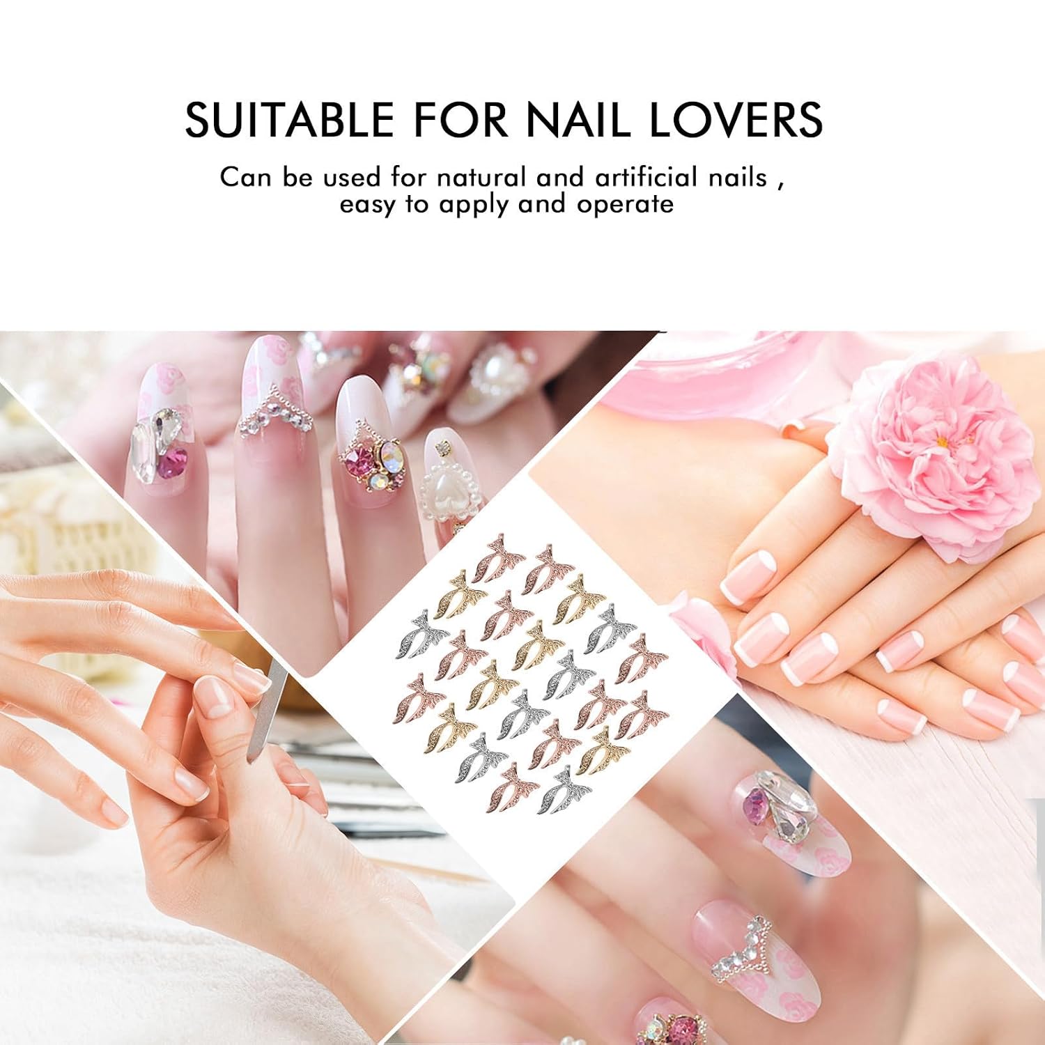 Nail Art Studs 1 Bag Alloy Bowknot Charms for Manicure Decor