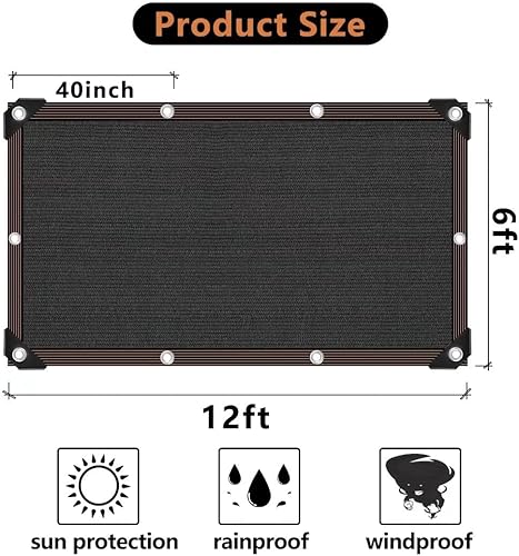 Miniatura 9 de Paño de sombra 90% red de protección solar para jardín, patio, para, velas de sombra - para plantas invernadero, pérgola al aire libre, césped,