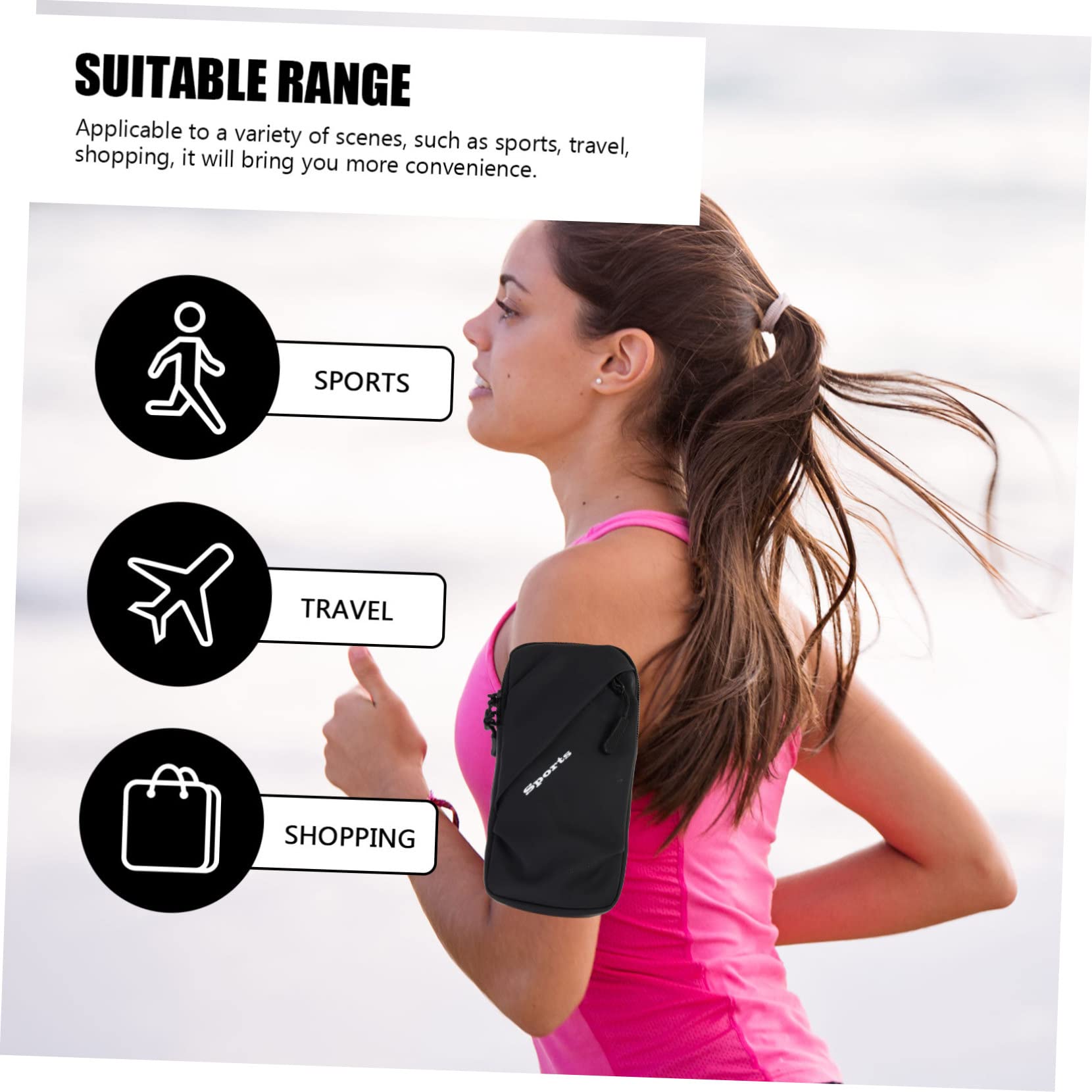 OSALADI 3pezzi Bracciale Sportivo Per Smartphone Custodia Da Corsa Per Telefono Con Design Pratico e Resistente Sacchetto Per Allenamento Jogging e Fitness Adatto Uomini e Donne