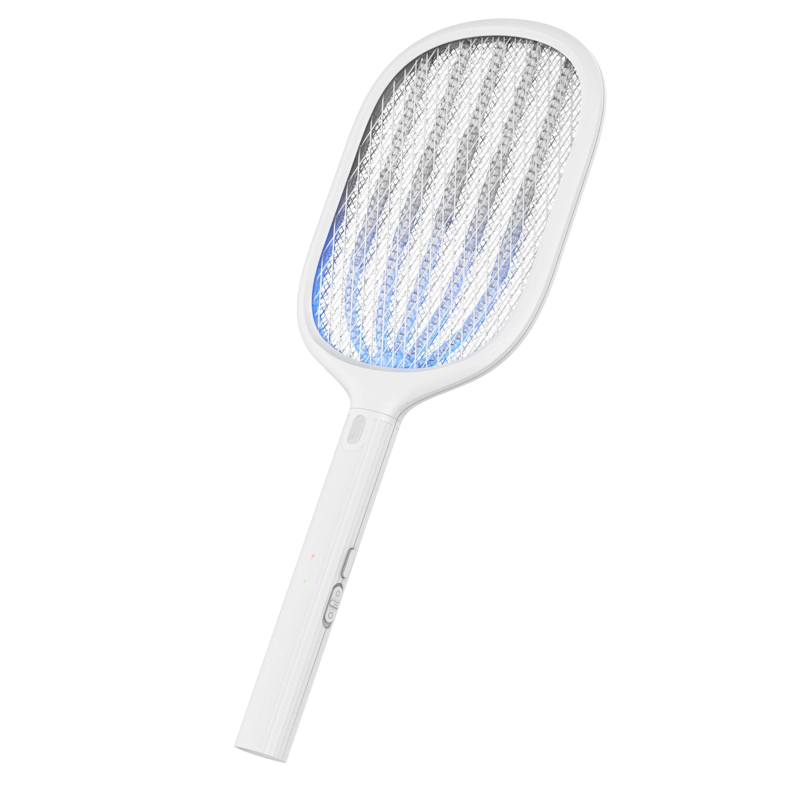 CSL - Elektrische Fliegenklatsche extra stark - UV Licht - XXL groß - Elektro Fliegenfänger - rotierendes Kopfstück Mückenklatsche - Fliegenabwehr Insect Killer - USB Typ-C
