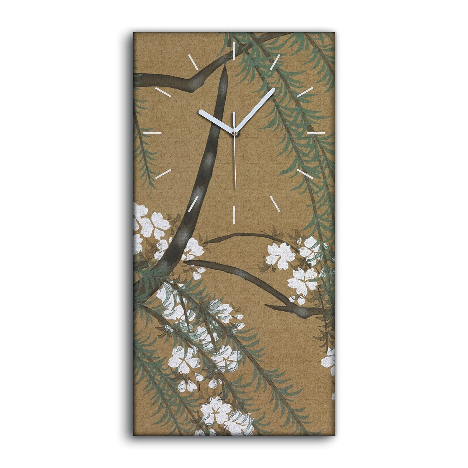 Horloge sur Toile de Qualité Art Moderne avec Aiguilles Blanches