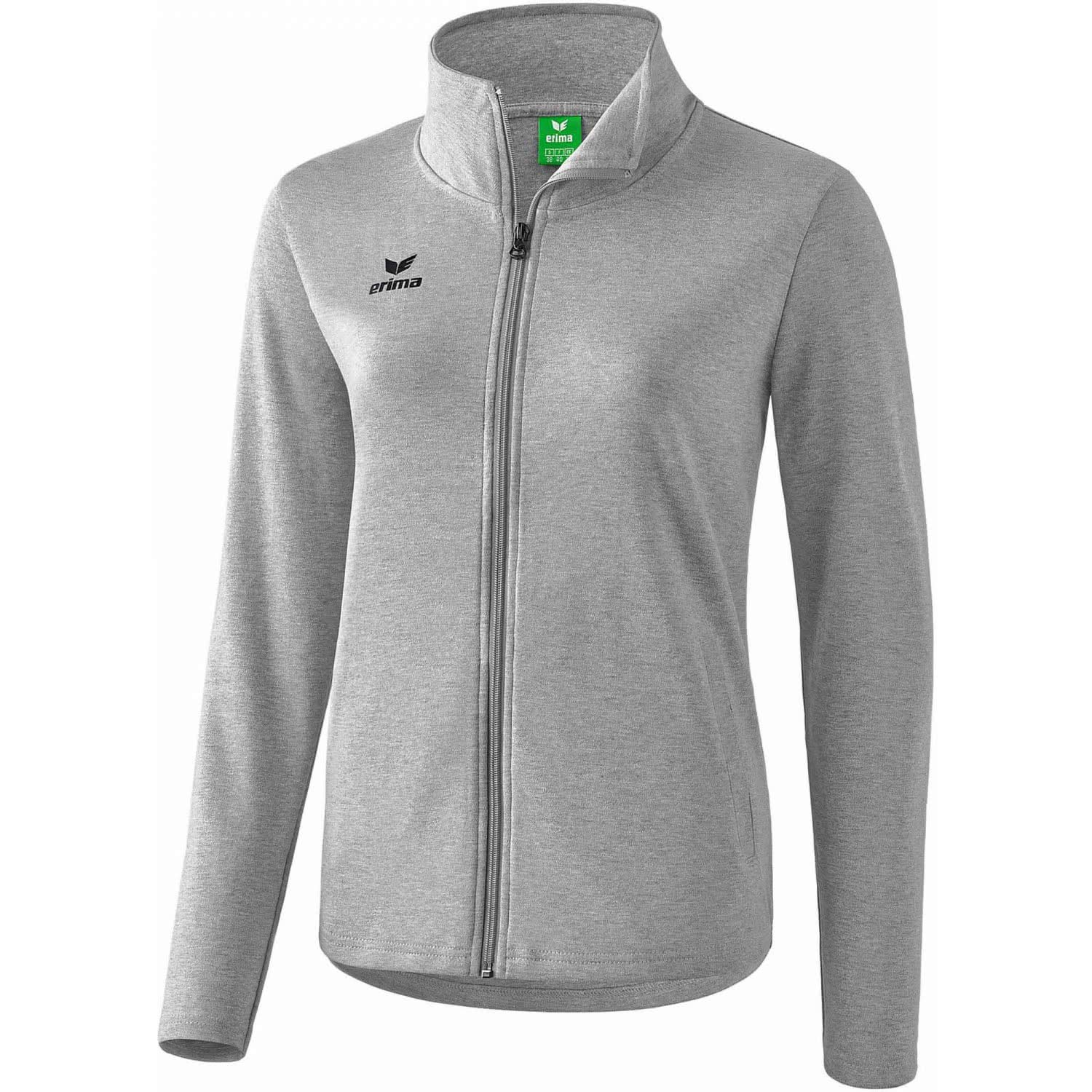 Erima Women's Basic Sweat Jacket - Light Grey/Light Grey, Size 34