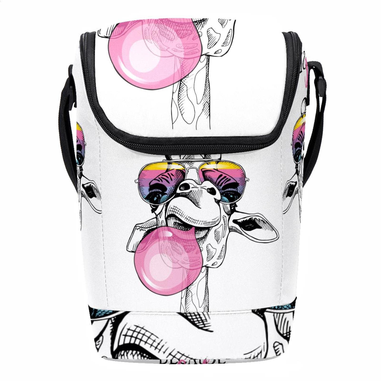 Bolsa de almuerzo pequeña reutilizable lonchera ligera con diseño de jirafa