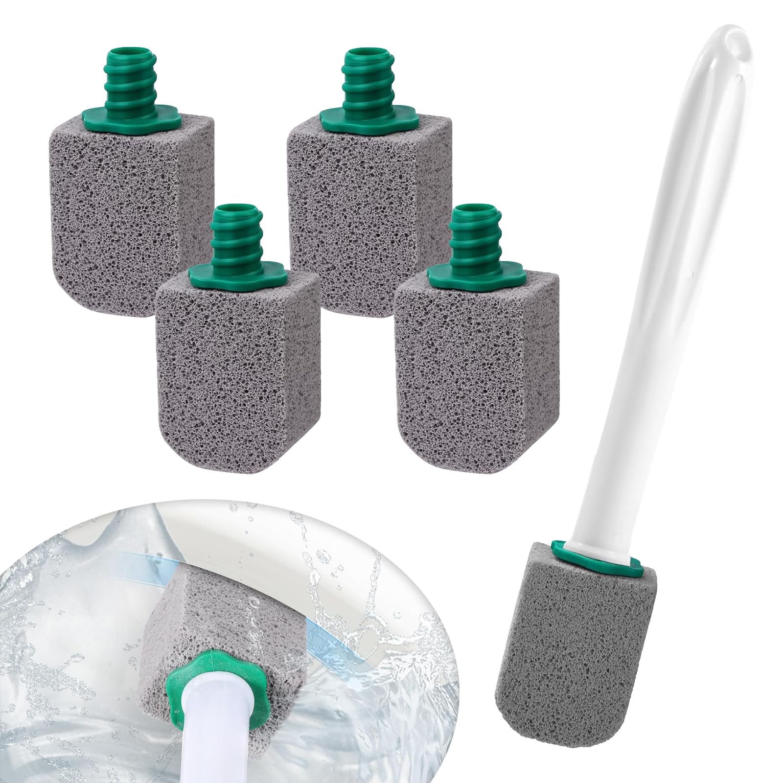 4PCS Pietra Pomice Pulizia Pietra con Manico, Pietra Pulizia WC, Pietra Pomice D