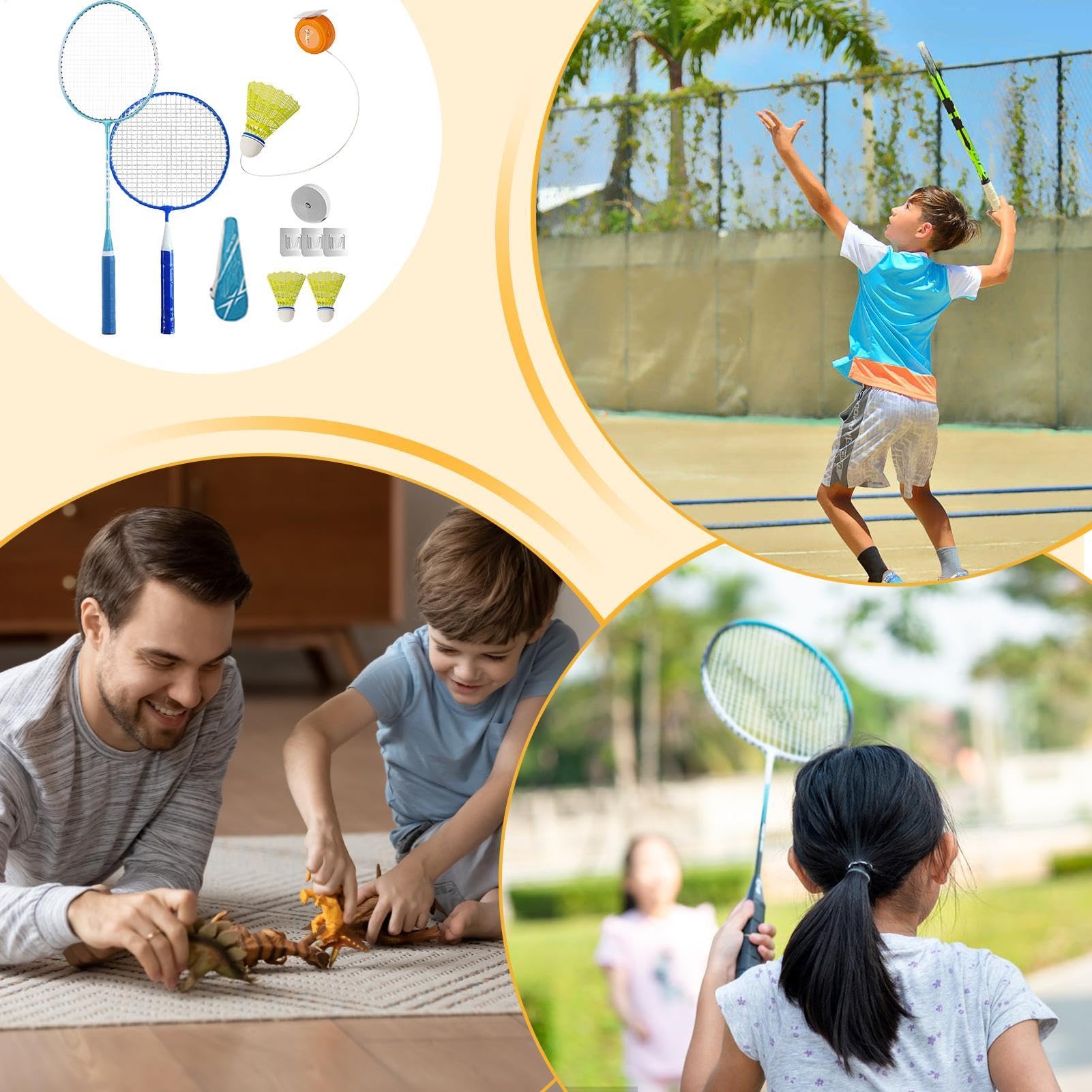 Allenamento Di Badminton A Casa A Rimbalzo Automatico Per Il Del Badminton | o Per L'Allenamento E La Pratica Per Il Fitness E Attrezzatura Sportiva Per I Bambini